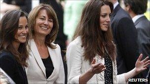 Pippa, Carole and Kate Middleton