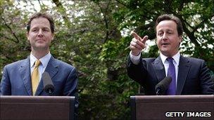 Nick Clegg and David Cameron