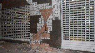 damaged shop fronts