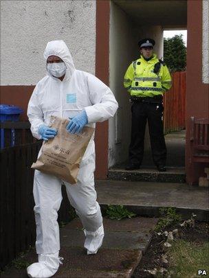 forensics officer at Kilwinning house