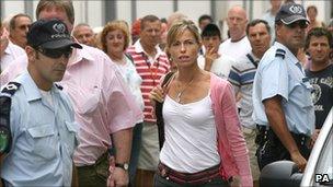 Kate McCann arriving for questioning by police in Portugal