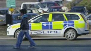 Police car in Gloucestershire