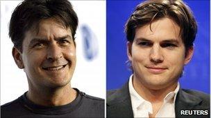 Charlie Sheen and Ashton Kutcher