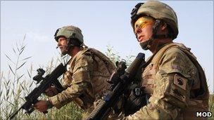 Photo: Ministry of Defence. British troops preparing for Operation Tor Shezada in Afghanistan (2010)