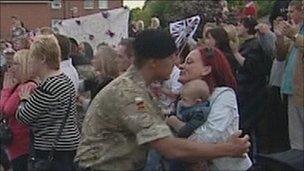 Army family reunited at Tidworth