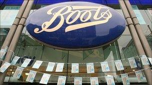 Boots logo over a store