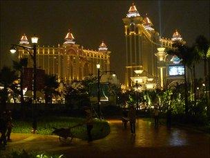 Galaxy Macau casino at night