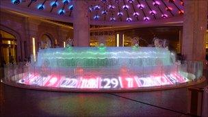 Roulette fountain at Galaxy Macau