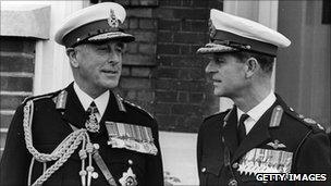 Lord Mountbatten with Prince Philip