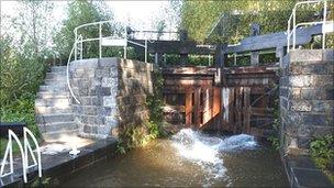 The 2010 garden featuring lock and canal
