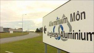 Anglesey Aluminium sign