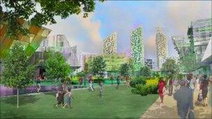 Artist impression of what Elephant and Castle will look like