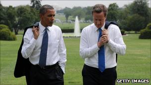 President Barack Obama and PM David Cameron at the White House on 20 July 2010