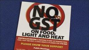 Flyer for removing GST from food, light and heat