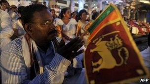 A recent protest in Sri Lanka against the UN report