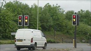 Traffic lights in Swindon