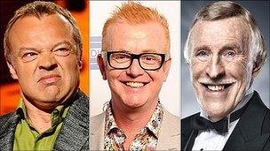 Graham Norton, Chris Evans and Bruce Forsyth