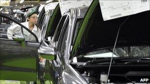 Honda production line in Japan