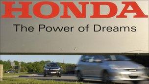 Entrance to the Honda factory in Swindon