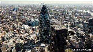 Gherkin glass tower in London