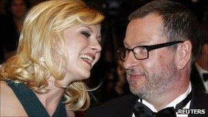 Lars Von Trier with Kristen Dunst