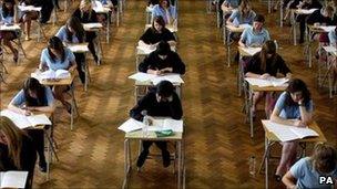 Pupils sitting examinations