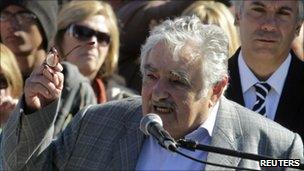 Jose Mujica speaking on 18 May 2011