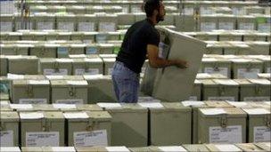 Ballot boxes in Nicosia