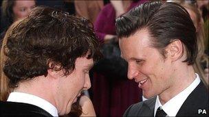 Benedict Cumberbatch and Matt Smith meet on the red carpet