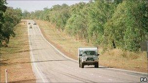 Stuart Highway, which links Darwin, Alice Springs and Adelaide 2001