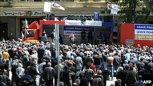 Anti-government protesters in Georgia, 23/05/2011