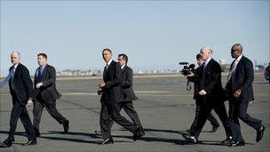 President Obama and his security