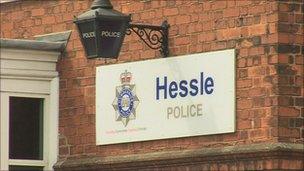 Hessle Police sign