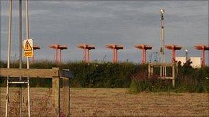 Guernsey Airport's runway landing lights