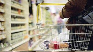 supermarket shopping basket