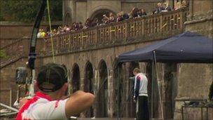 Olympic archers training at Lilleshall