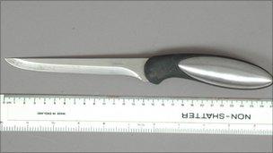 Knife with ruler