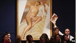 Auction of Freud's portrait of Kate Moss