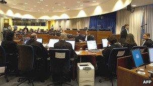 Courtroom at the International Criminal Tribunal for the former Yugoslavia