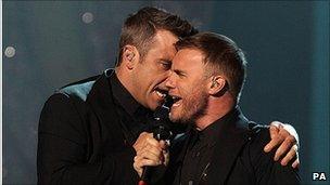 Robbie Williams and Gary Barlow