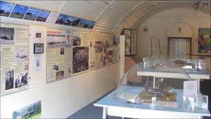 The museum has been created inside two Nissen huts on the site