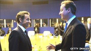 Nicholas Sarkozy and David Cameron