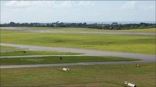 Guernsey Airport's runway