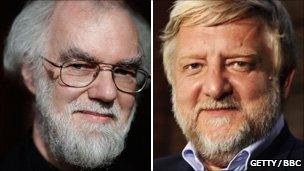 Archbishop of Canterbury Rowan Williams and Simon Russell Beale