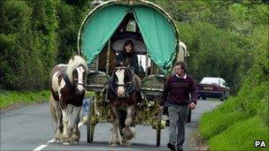 Caravan on way to Appleby Horse Fair