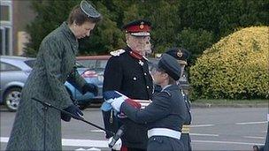 Princess Anne at RAF Lyneham