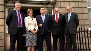 Carwyn Jones with other devolved leaders