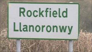 Rockfield road sign