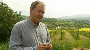 Richard Wyn Huws, owner of Pant Du vineyard in Penygroes