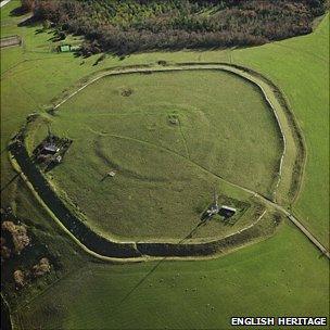 The Trundle near Chichester, Sussex is one of the first large monuments built in Britian.